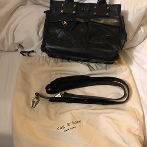 Rag & Bone Mini Crossbody / Tote (Black Leather)